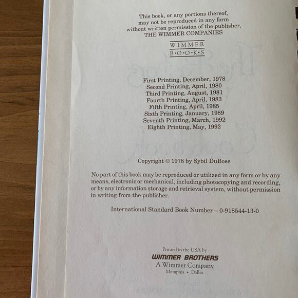 The Pastors' Wives Cookbook Sybil DuBose Wimmer Brothers 1992 Vintage - Picture 5 of 9